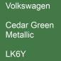 Preview: Volkswagen, Cedar Green Metallic, LK6Y.